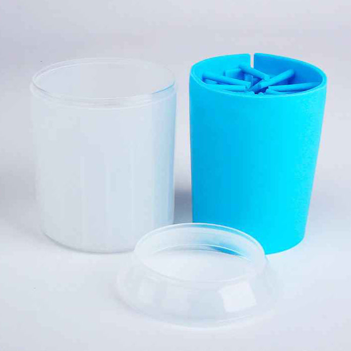 Portable Dog Paw Cleaner Cup with Gentle Silicone Bristles