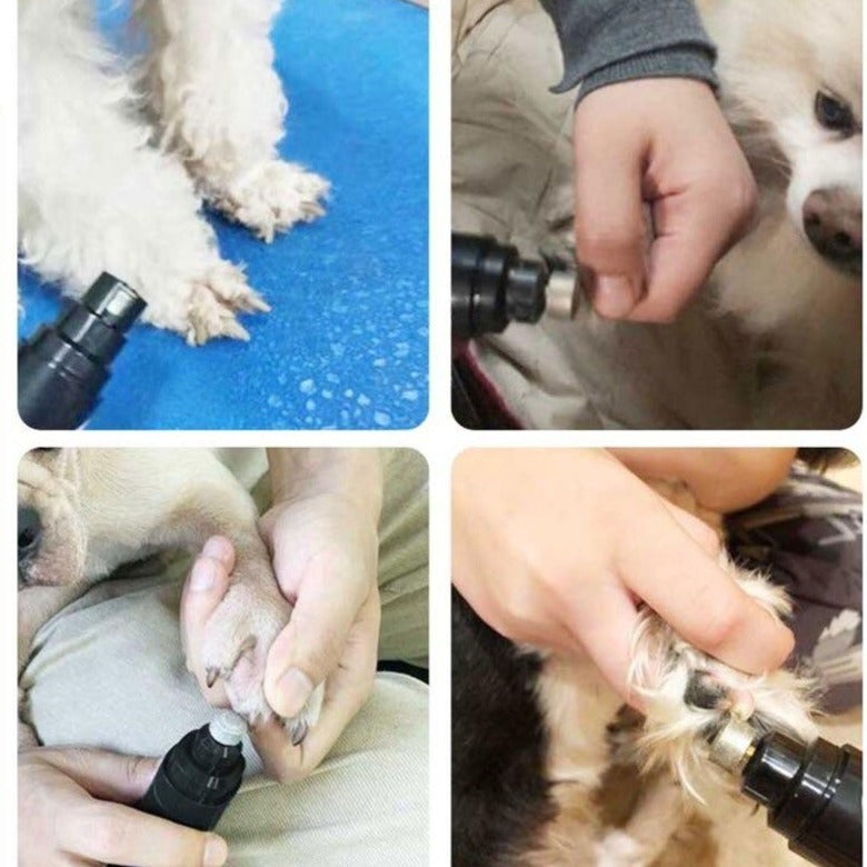Rechargeable Electric Painless Quiet Dog Toenail Grinder - Paws Grooming & Smoothing for Small, Medium & Large Dogs