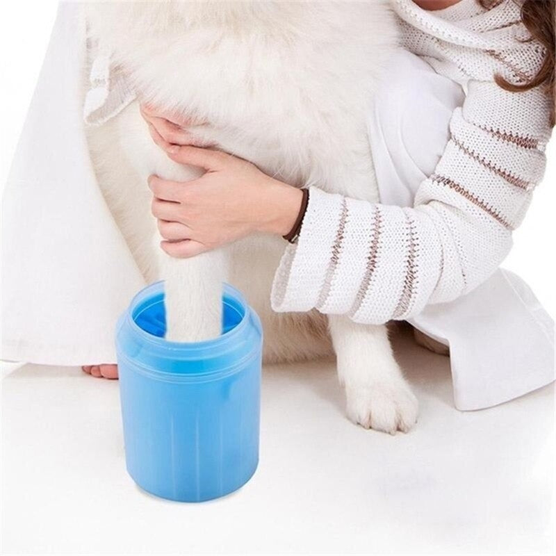 Portable Dog Paw Cleaner Cup with Gentle Silicone Bristles