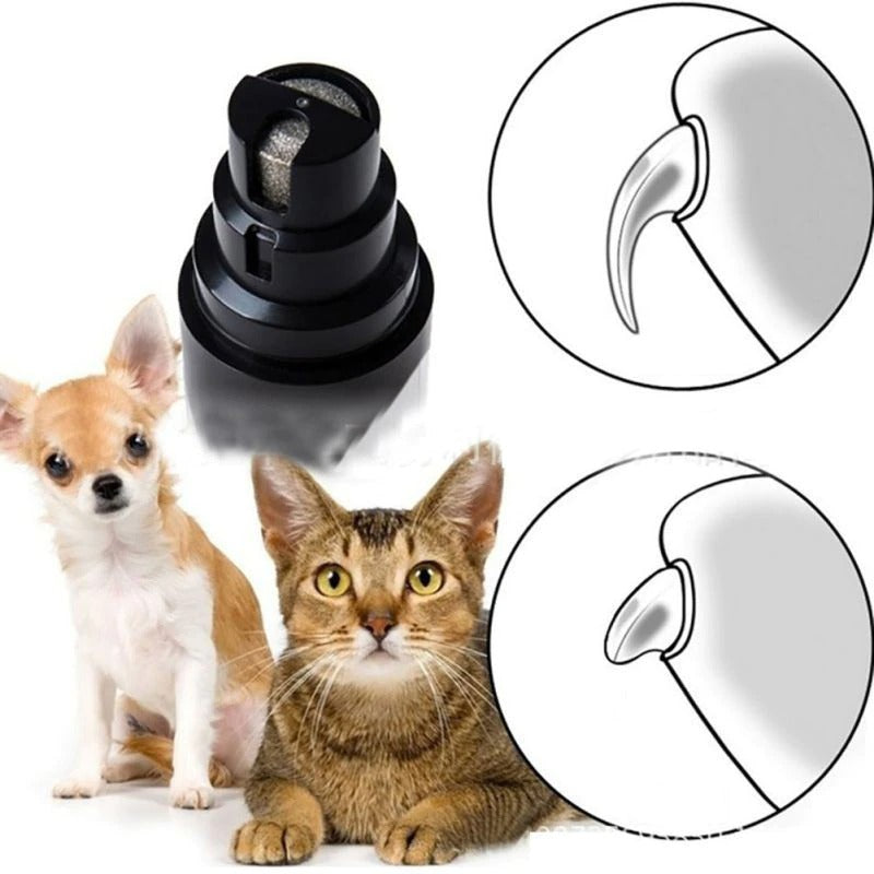 Rechargeable Electric Painless Quiet Dog Toenail Grinder - Paws Grooming & Smoothing for Small, Medium & Large Dogs